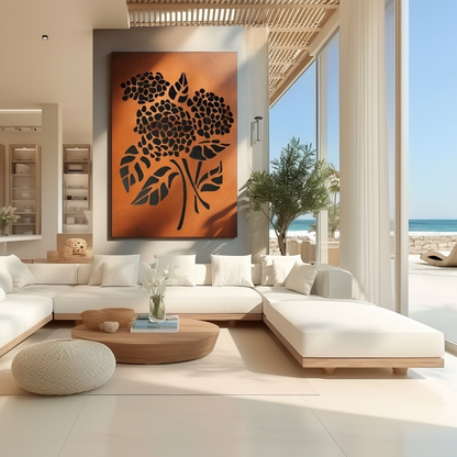 The Hydrangea - Metal Wall Art