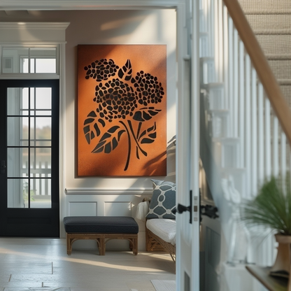 The Hydrangea - Metal Wall Art