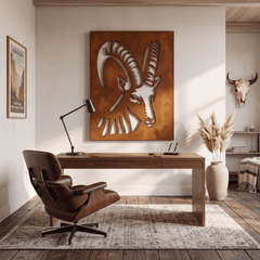 The Alpine Ibex - Metal Wall Art - Oxide - Anthem Classic
