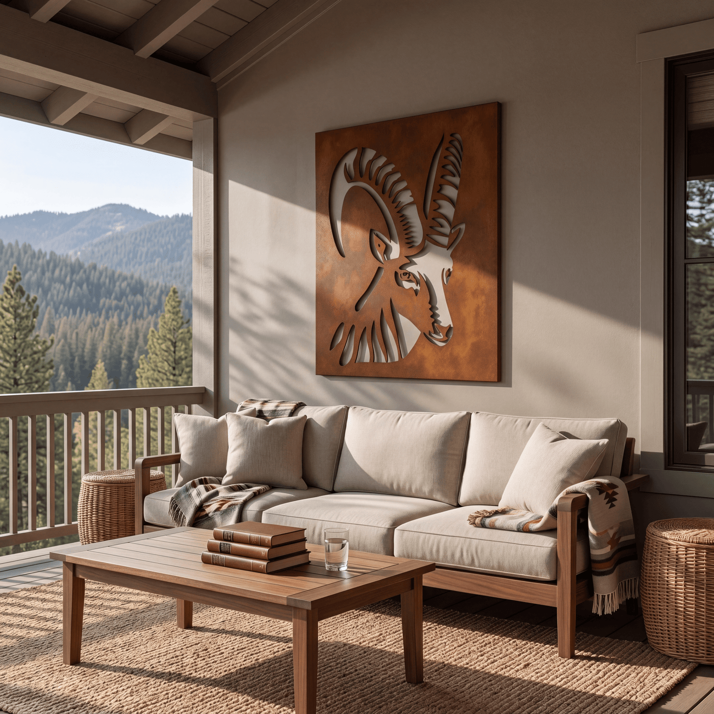 The Alpine Ibex - Metal Wall Art - Oxide - Anthem Classic