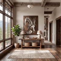 The Alpine Ibex - Metal Wall Art - Umber