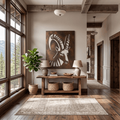 The Alpine Ibex - Metal Wall Art - Umber - Anthem Classic