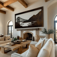 The Bayline - Metal Wall Art - Umber