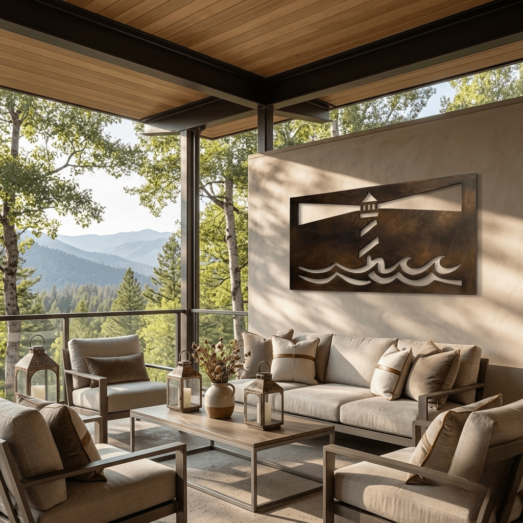 The Beacon - Metal Wall Art - Umber - Anthem Classic