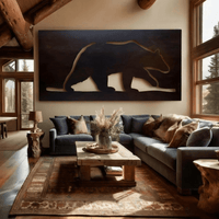 The Bear - Metal Wall Art - Umber