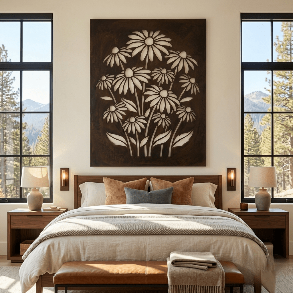 The Black Eyed Susans - Metal Wall Art - Umber - Anthem Classic