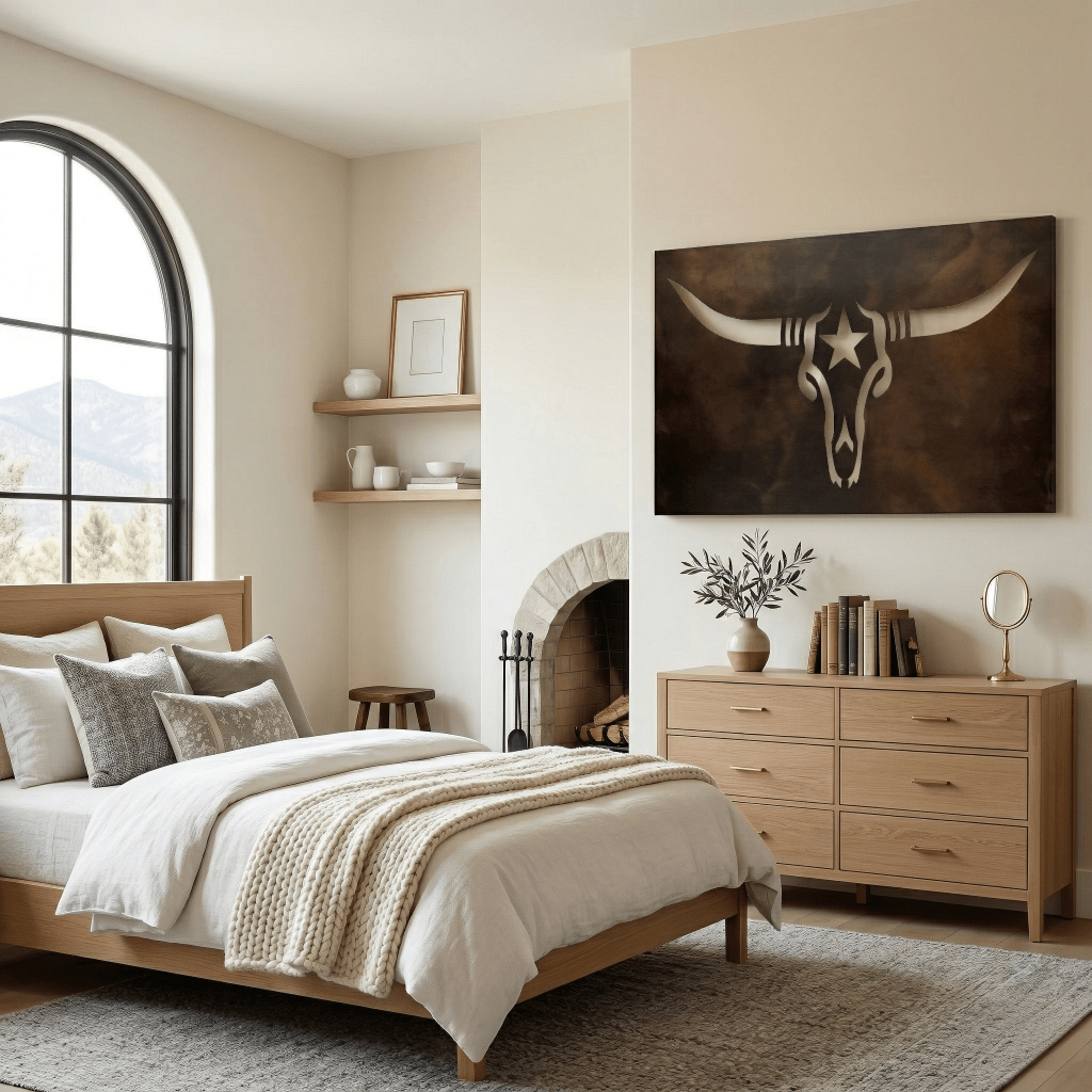 The Black Lone Star Longhorn - Metal Wall Art - Anthem Classic