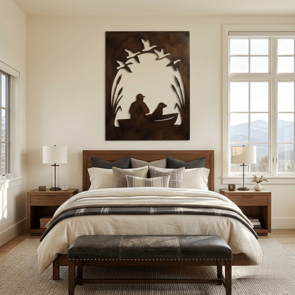 The Boat Hunt - Metal Wall Art - Umber - Anthem Classic
