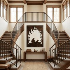 The Boat Hunt - Metal Wall Art - Umber - Anthem Classic