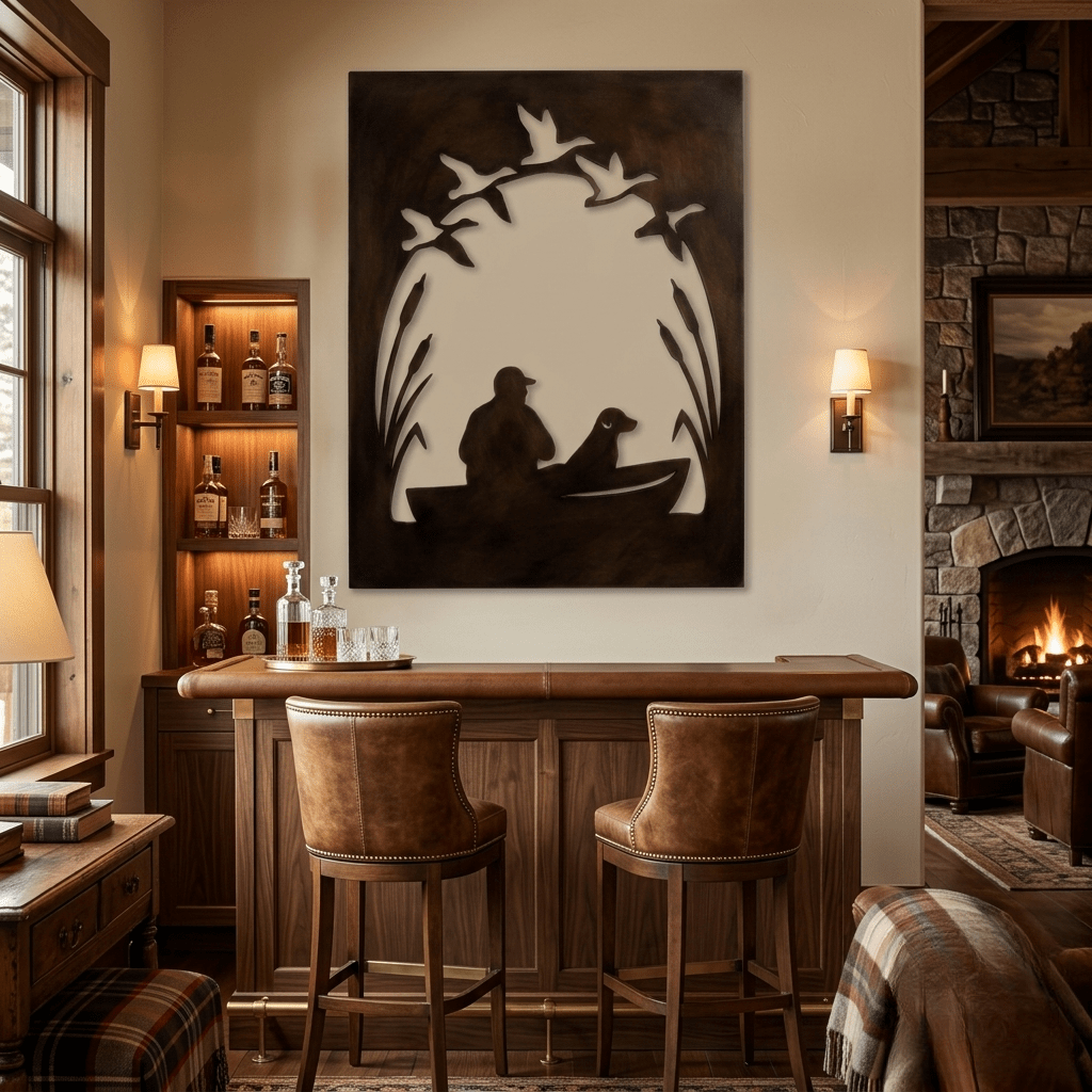 The Boat Hunt - Metal Wall Art - Umber - Anthem Classic