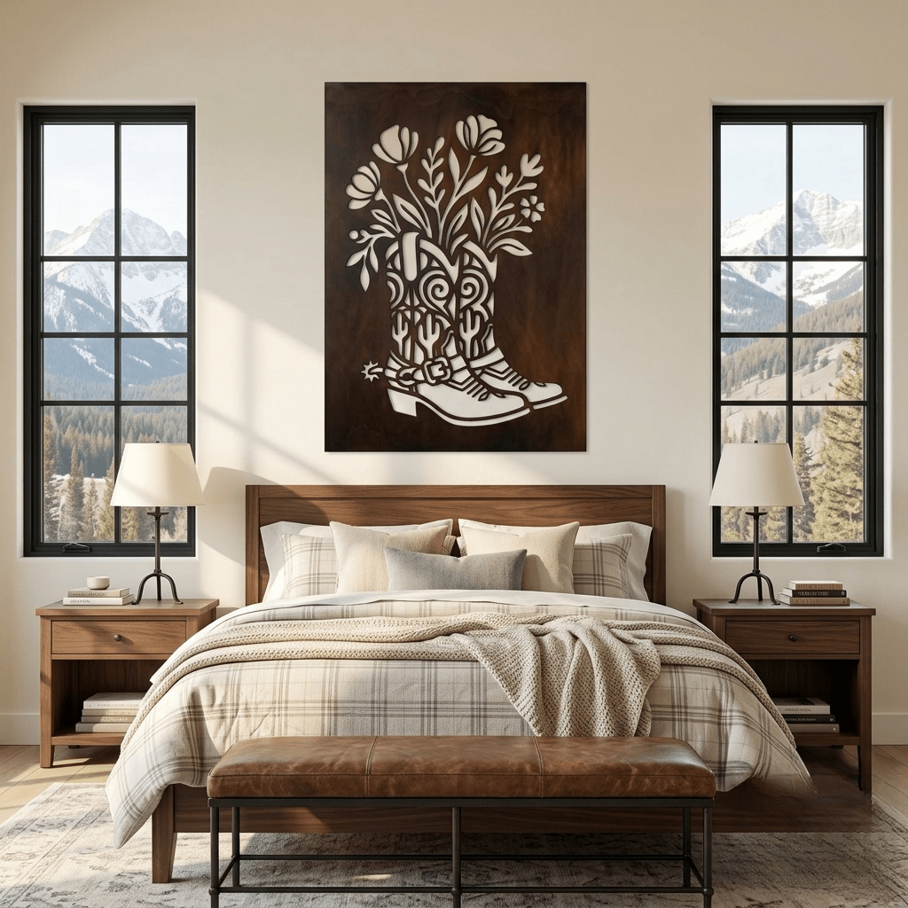 The Boot Bouquet - Metal Wall Art - Umber - Anthem Classic