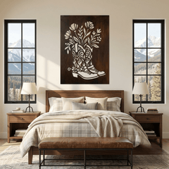 The Boot Bouquet - Metal Wall Art - Umber - Anthem Classic