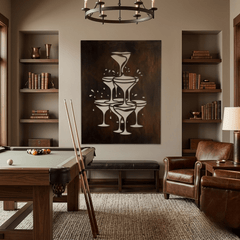 The Bubbly Tower - Metal Wall Art - Umber - Anthem Classic