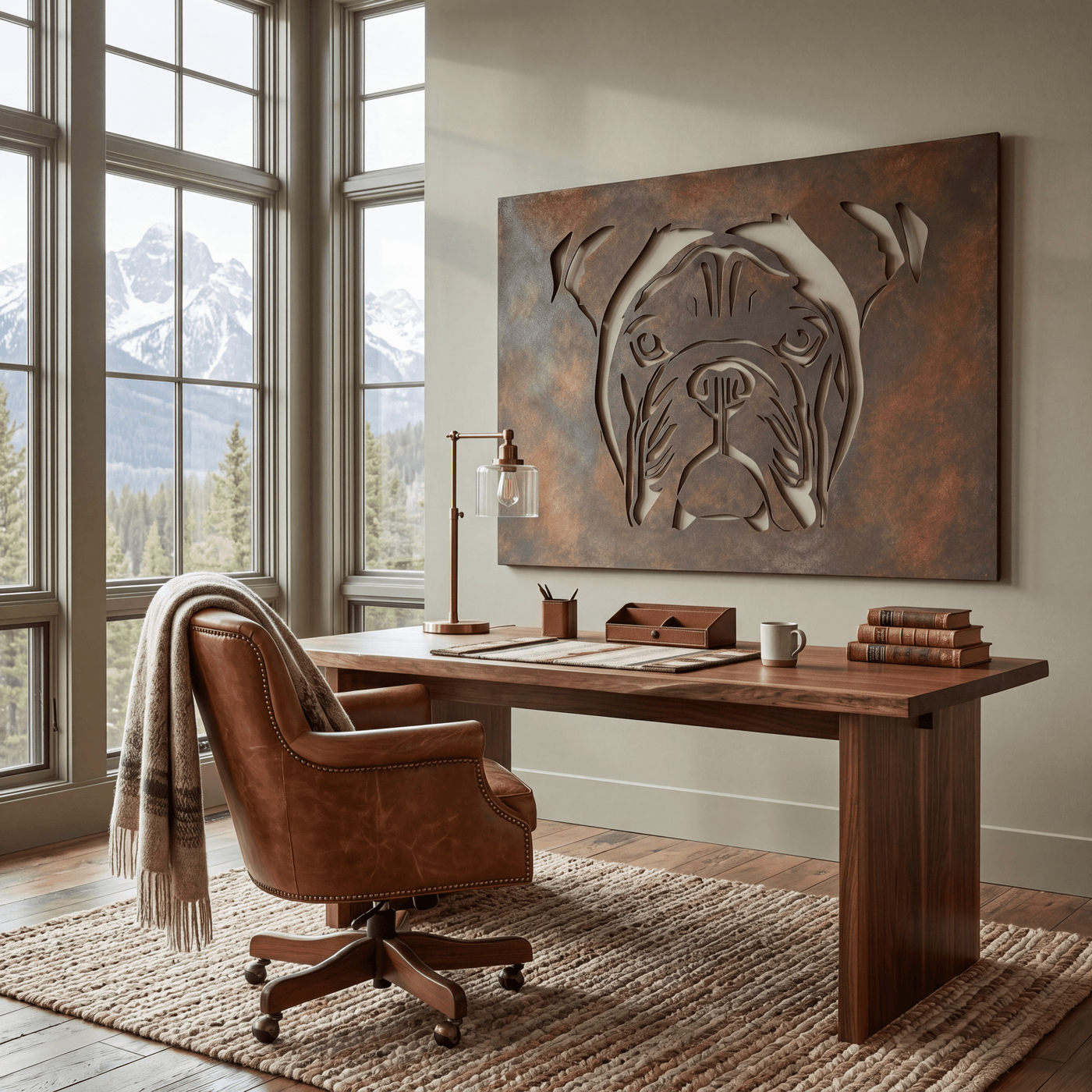 The Bulldog - Metal Wall Art - Umber - Anthem Classic