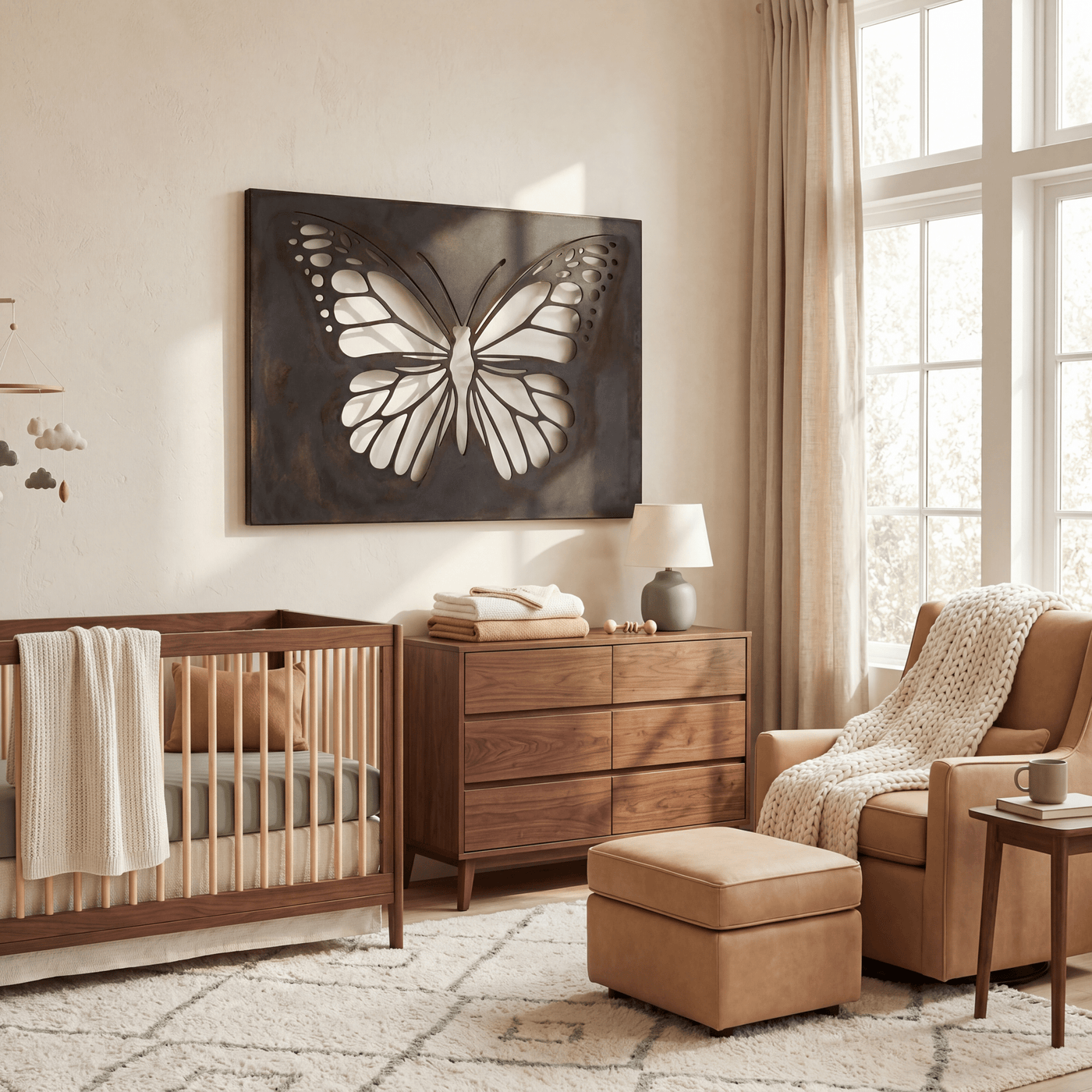 The Butterfly - Metal Wall Art - Umber - Anthem Classic