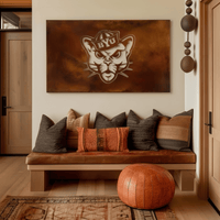 The BYU Cat- Metal Wall Art - Landscape - Oxide