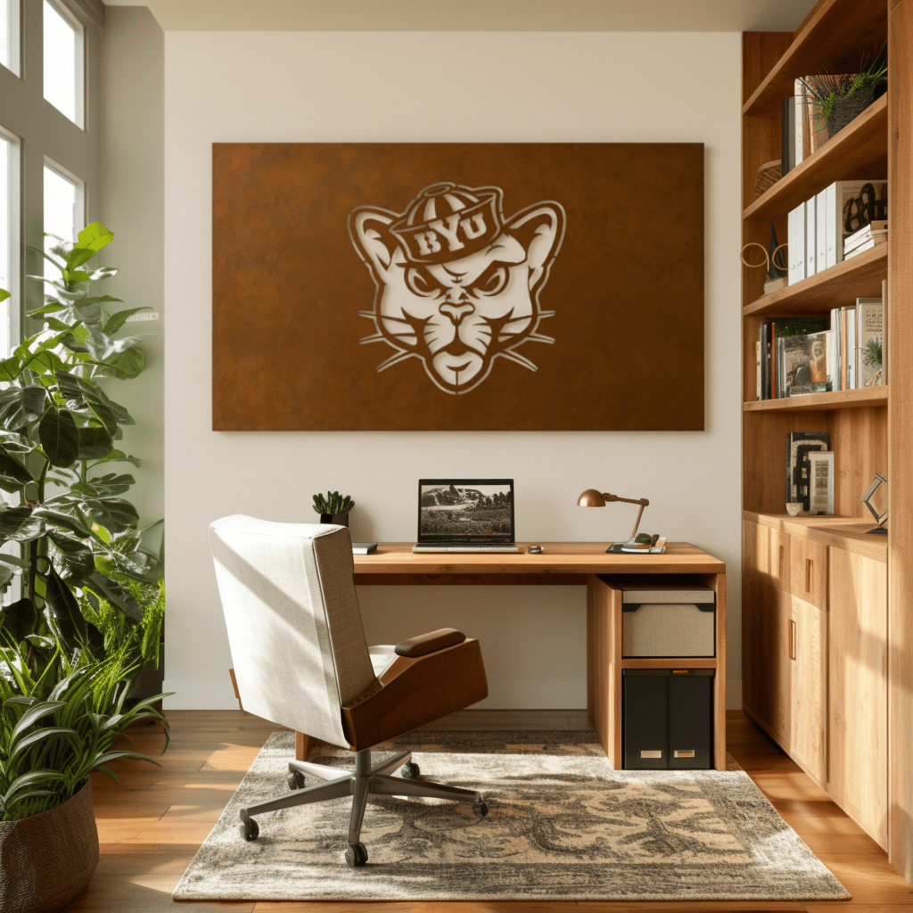 The BYU Cat - Metal Wall Art - Landscape Umber - Anthem Classic