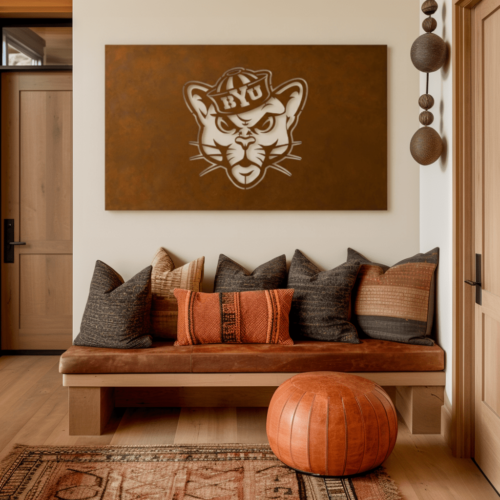 The BYU Cat - Metal Wall Art - Landscape Umber - Anthem Classic