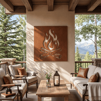 The Campfire - Metal Wall Art - Oxide