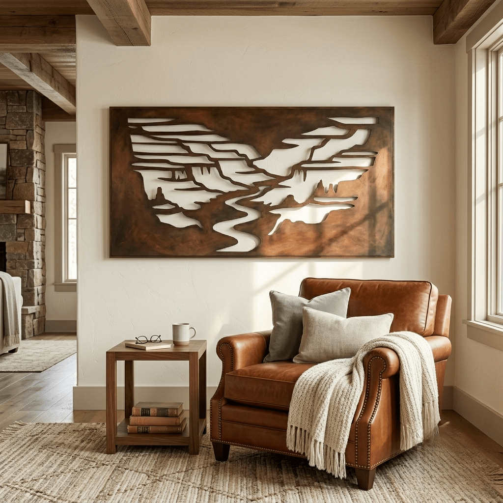 The Canyon - Metal Wall Art - Umber - Anthem Classic