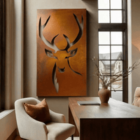 The Caribou - Metal Wall Art - Oxide
