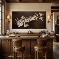 The Cattail Country - Metal Wall Art - Umber