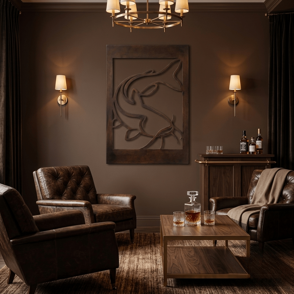 The Channel Cat - Metal Wall Art - Umber - Anthem Classic
