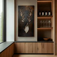 The Chital - Metal Wall Art - Umber
