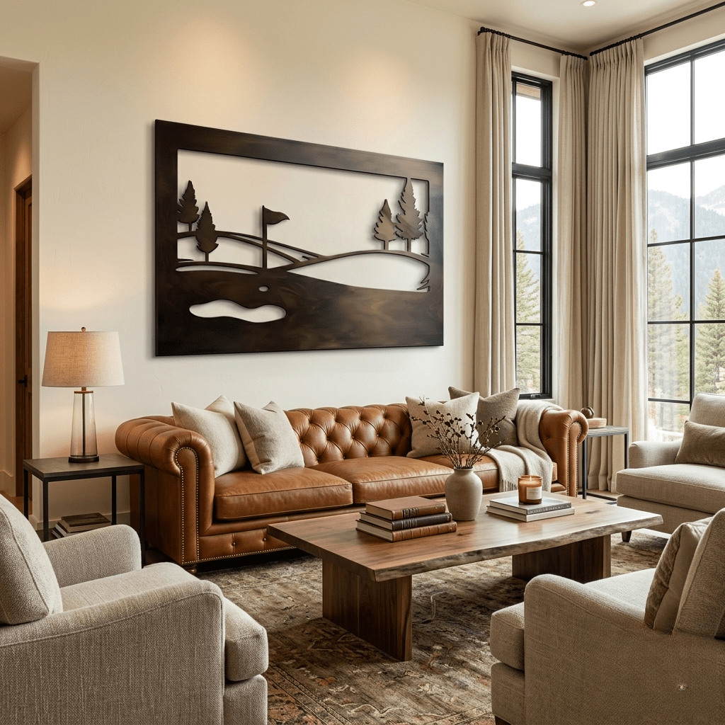 The Course - Metal Wall Art - Umber - Anthem Classic