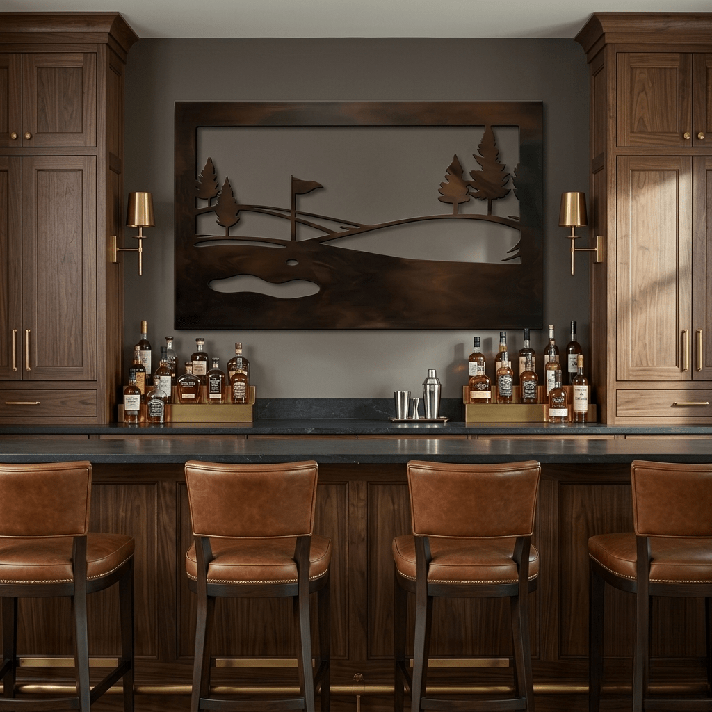 The Course - Metal Wall Art - Umber - Anthem Classic