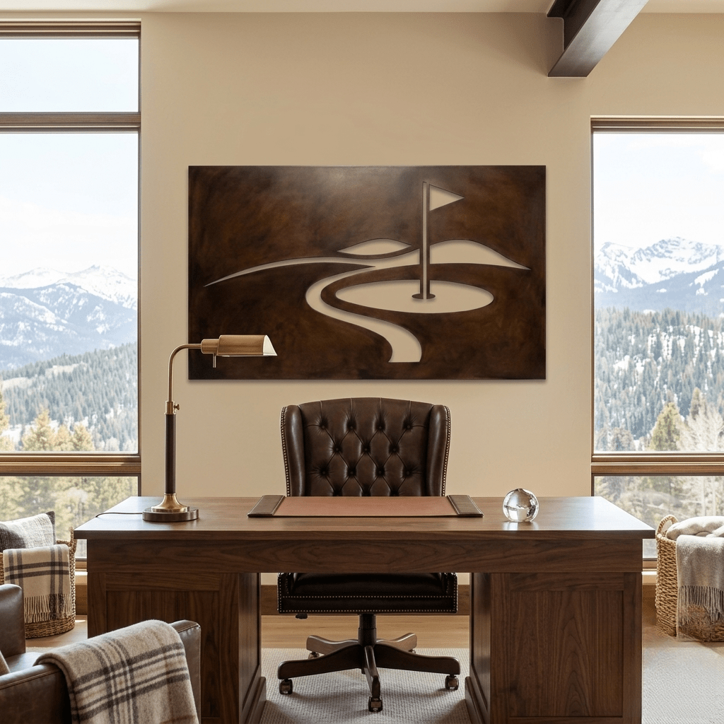 The Course Record - Metal Wall Art - Umber - Anthem Classic
