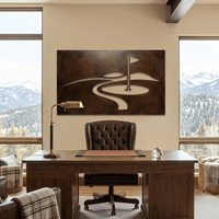 The Course Record - Metal Wall Art - Umber