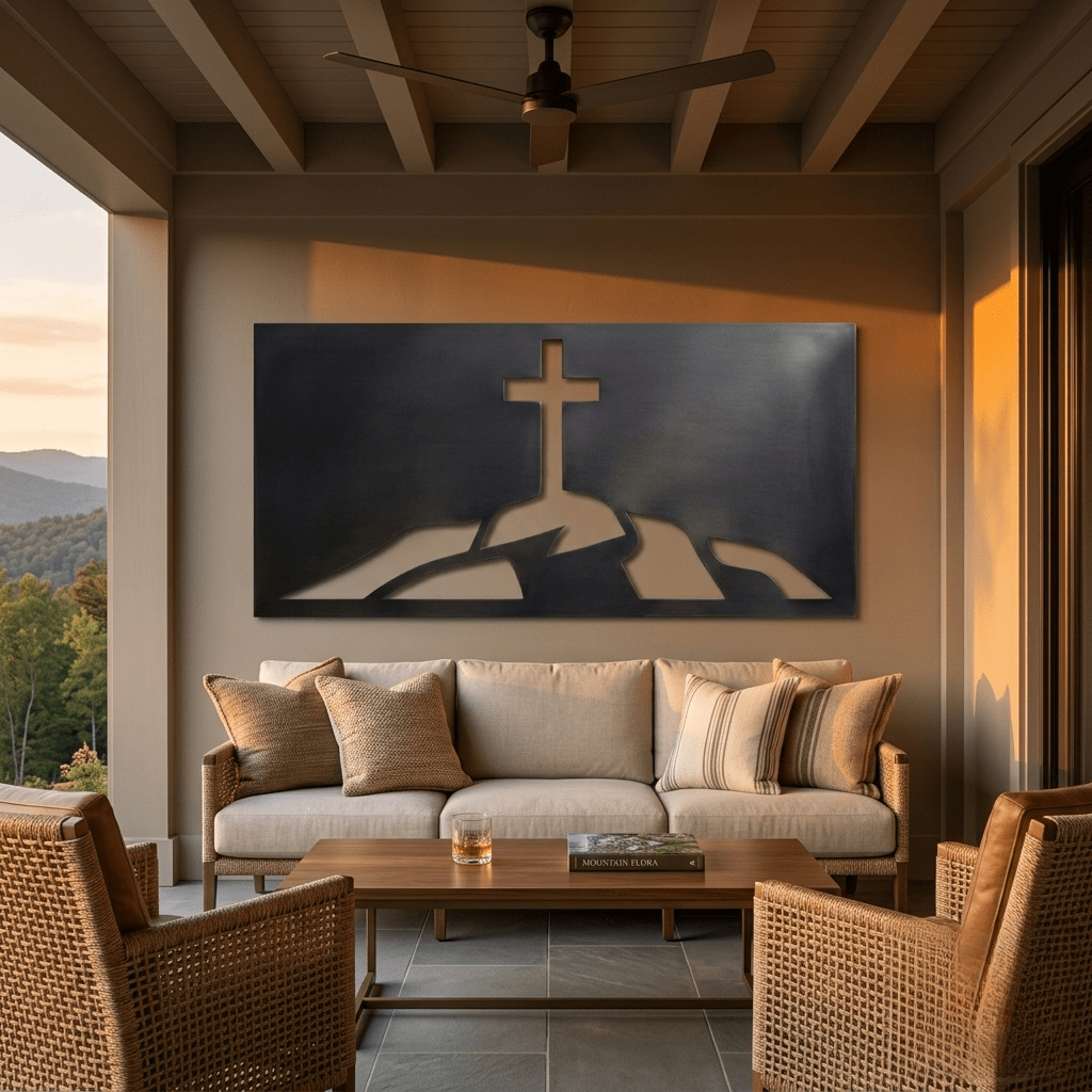 The Cross on the Hill - Metal Wall Art - Forge - Anthem Classic