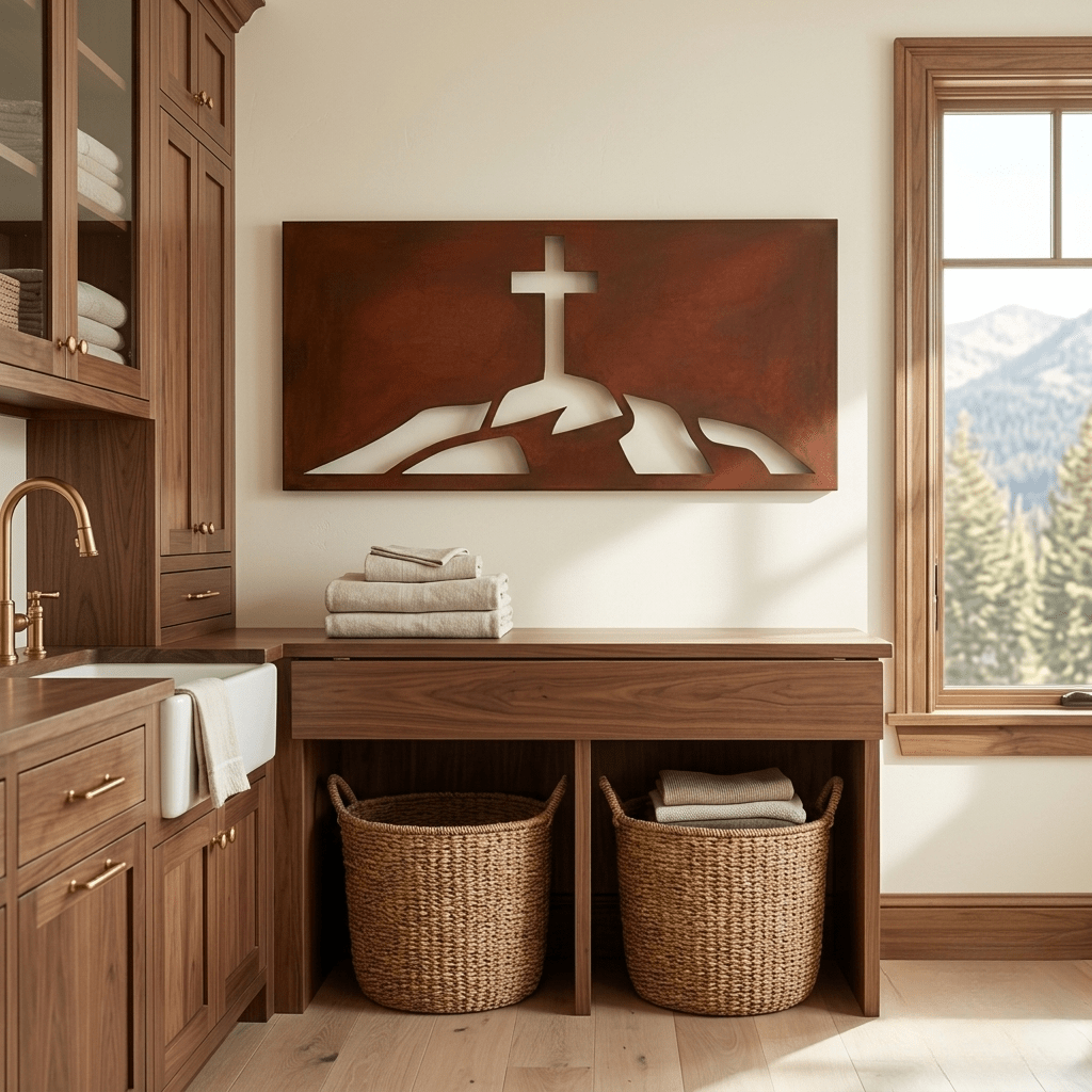 The Cross on the Hill - Metal Wall Art - Oxide - Anthem Classic