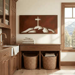 The Cross on the Hill - Metal Wall Art - Oxide - Anthem Classic