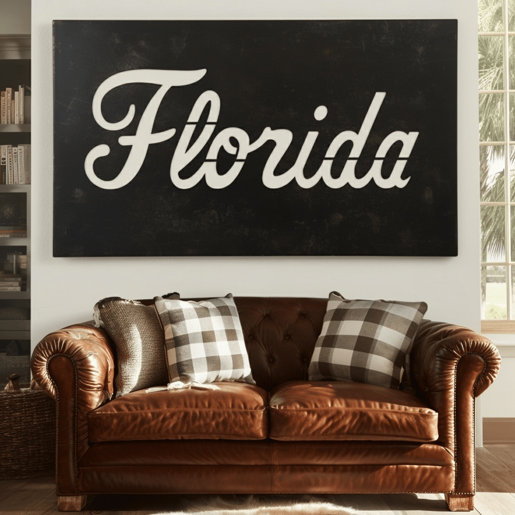 The Cursive Florida - Metal Wall Art - Landscape Forge - Anthem Classic