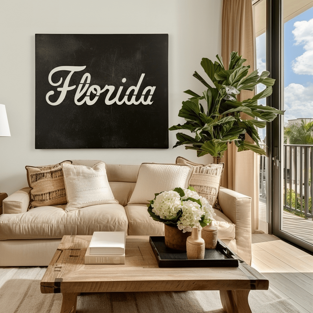 The Cursive Florida - Metal Wall Art - Square Forge - Anthem Classic