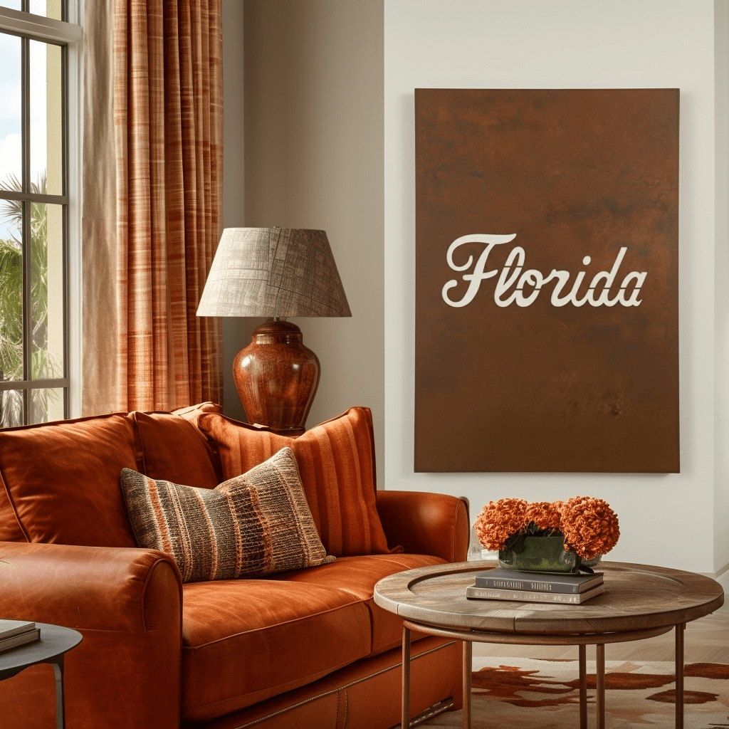 The Cursive Florida - Wall Art - Portrait Umber - Anthem Classic