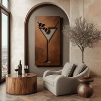The Dirty Martini - Metal Wall Art - Oxide