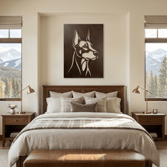 The Doberman - Metal Wall Art - Umber - Anthem Classic