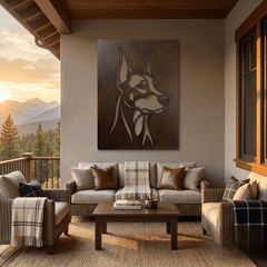 The Doberman - Metal Wall Art - Umber - Anthem Classic