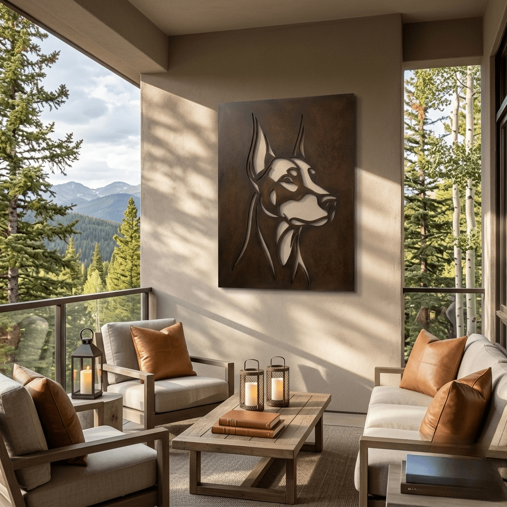 The Doberman - Metal Wall Art - Umber - Anthem Classic