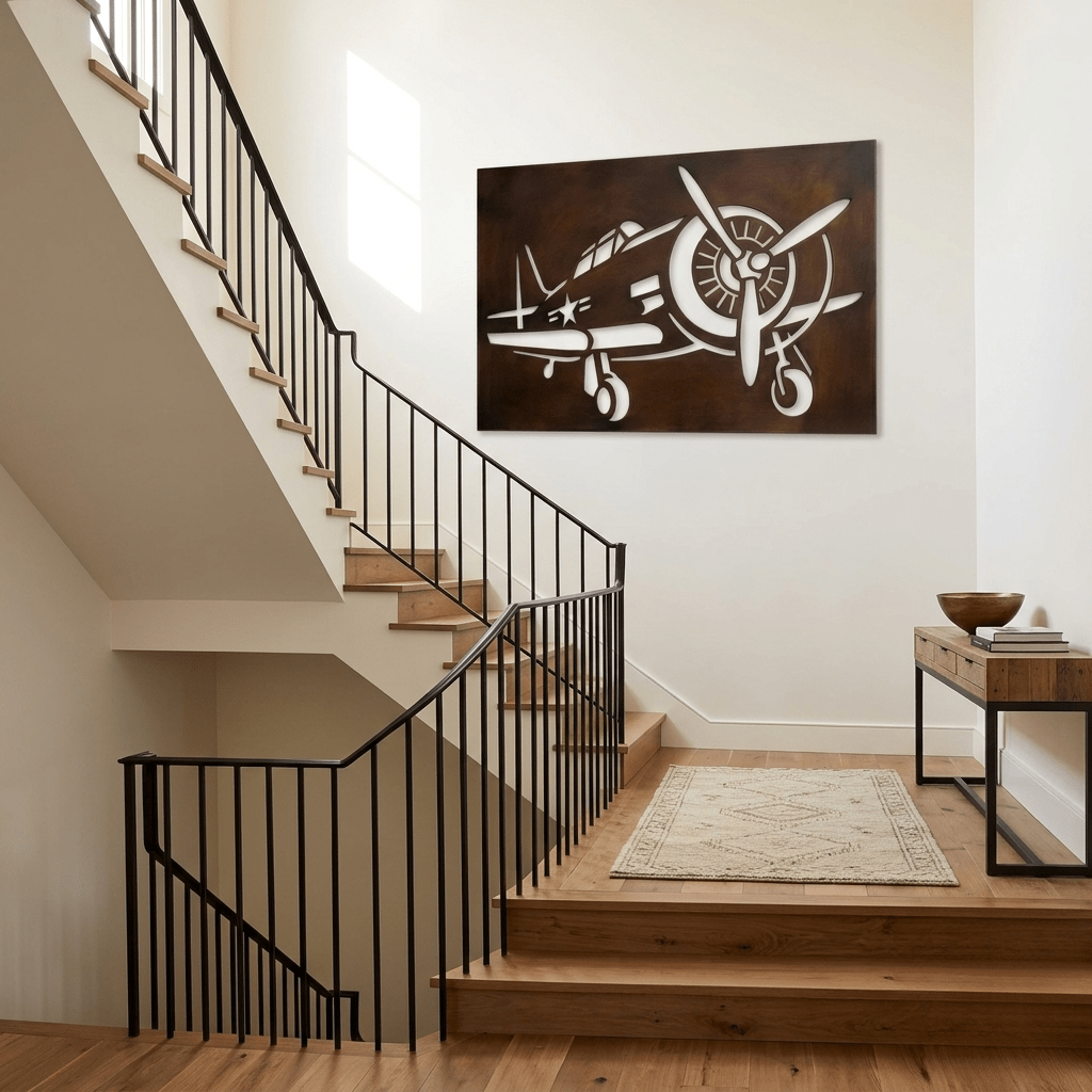 The Dogfight - Metal Wall Art - Umber - Anthem Classic