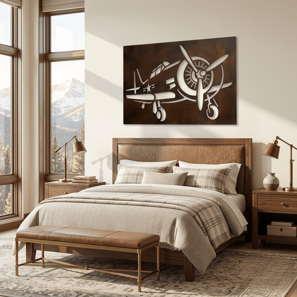 The Dogfight - Metal Wall Art - Umber - Anthem Classic