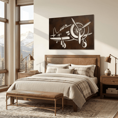 The Dogfight - Metal Wall Art - Umber - Anthem Classic