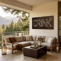 The Drink - Metal Wall Art - Umber