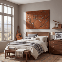 The Drum Kit - Metal Wall Art - Oxide