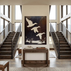 The Duck Hunter - Metal Wall Art - Umber - Anthem Classic