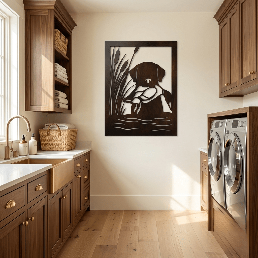 The Duck Retriever - Metal Wall Art - Umber - Anthem Classic