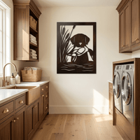 The Duck Retriever - Metal Wall Art - Umber